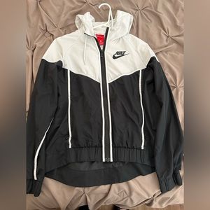 White & black Nike windbreaker zip up